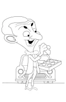 Mr Bean kleurplaat 7